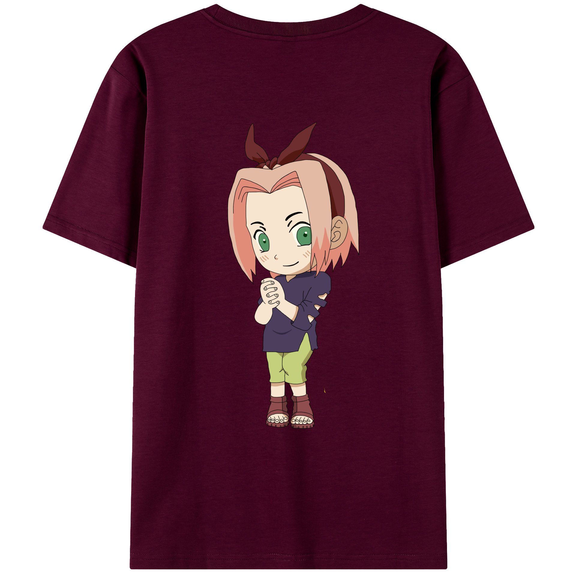 （画像用） NARUTO -ナルト- 春野サクラ Haruno Sakura レディース半袖Tシャツ(バックプリント)